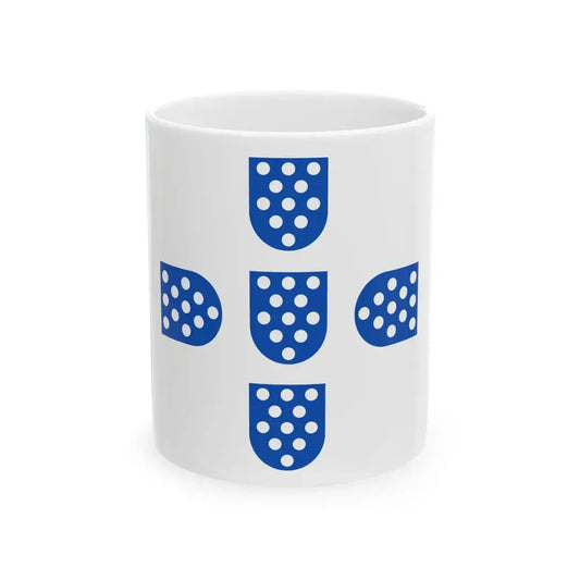 Flag of the Kingdom of Portugal 1185-1248 (Portugal) White Coffee Mug 11oz - Go Mug Yourself