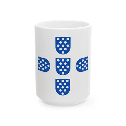 Flag of the Kingdom of Portugal 1185-1248 (Portugal) White Coffee Mug 15oz - Go Mug Yourself