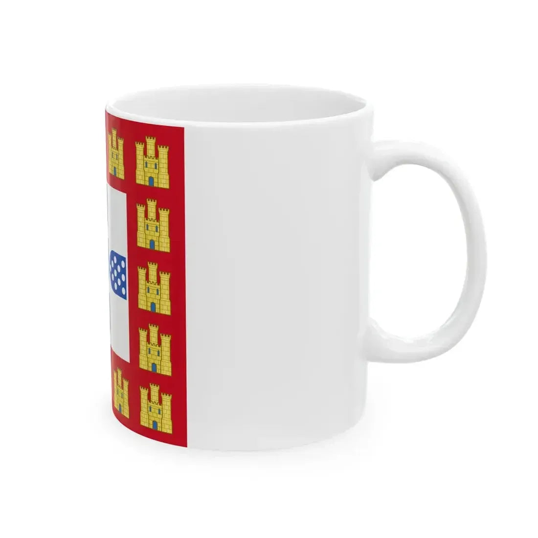 Flag of the Kingdom of Portugal 1248-1385 (Portugal) White Coffee Mug - Go Mug Yourself