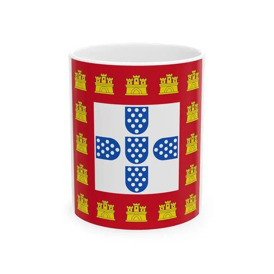 Flag of the Kingdom of Portugal 1248-1385 type 2 (Portugal) White Coffee Mug 11oz - Go Mug Yourself