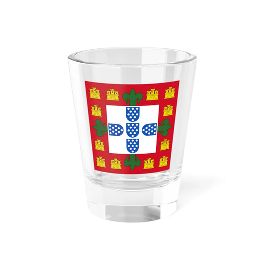 Flag of the Kingdom of Portugal 1385-1485 type 2 (Portugal) Shot Glass 1.5oz 1.5oz - Go Mug Yourself