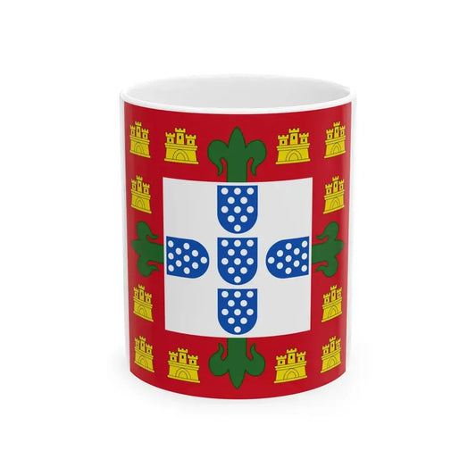Flag of the Kingdom of Portugal 1385-1485 type 2 (Portugal) White Coffee Mug 11oz - Go Mug Yourself