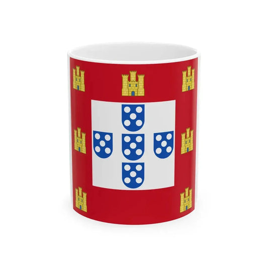 Flag of the Kingdom of Portugal 1485-1495 (Portugal) White Coffee Mug 11oz - Go Mug Yourself
