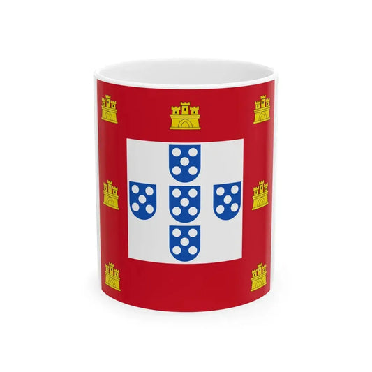 Flag of the Kingdom of Portugal 1485-1495 type 2 (Portugal) White Coffee Mug 11oz - Go Mug Yourself