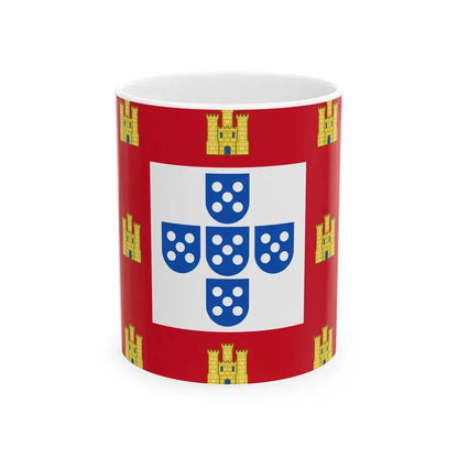 Flag of the Kingdom of Portugal 1485mid-16th century (Portugal) White Coffee Mug 11oz - Go Mug Yourself