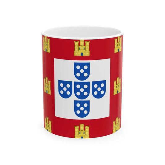 Flag of the Kingdom of Portugal 1485mid-16th century (Portugal) White Coffee Mug 11oz - Go Mug Yourself