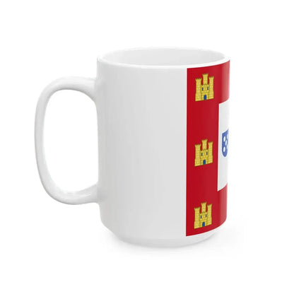 Flag of the Kingdom of Portugal 1485mid-16th century (Portugal) White Coffee Mug - Go Mug Yourself