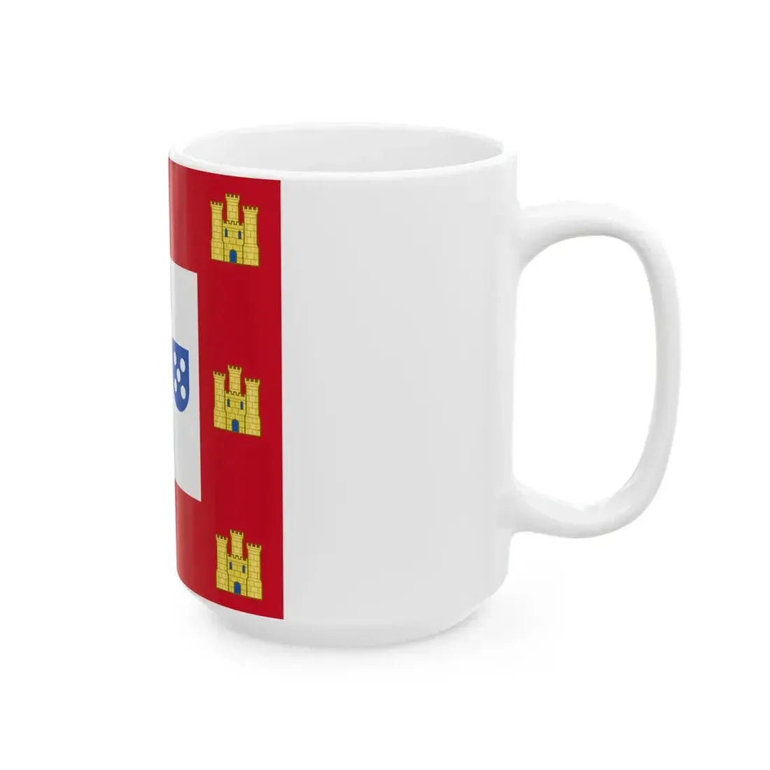 Flag of the Kingdom of Portugal 1485mid-16th century (Portugal) White Coffee Mug - Go Mug Yourself