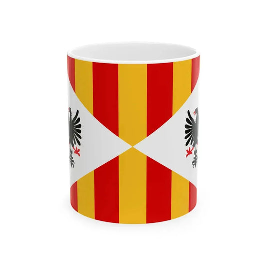 Flag of the Kingdom of Sicily (Italy) White Coffee Mug 11oz - Go Mug Yourself