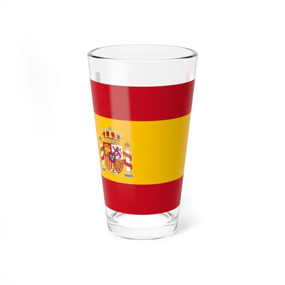 Flag of the Kingdom of Spain Correct Heraldic Coat of Arms (Spain) Pint Glass 16oz 16oz - Go Mug Yourself