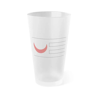 Flag of the kingdom of Tlemcen during 14th century - Frosted Pint Glass 16oz 16oz Frosted - Go Mug Yourself