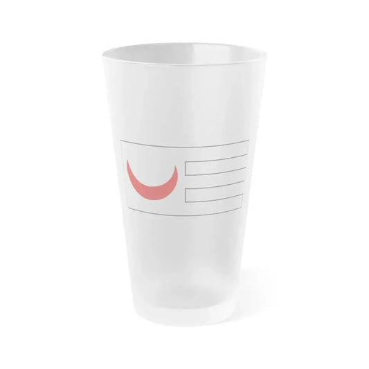 Flag of the kingdom of Tlemcen during 14th century - Frosted Pint Glass 16oz 16oz Frosted - Go Mug Yourself