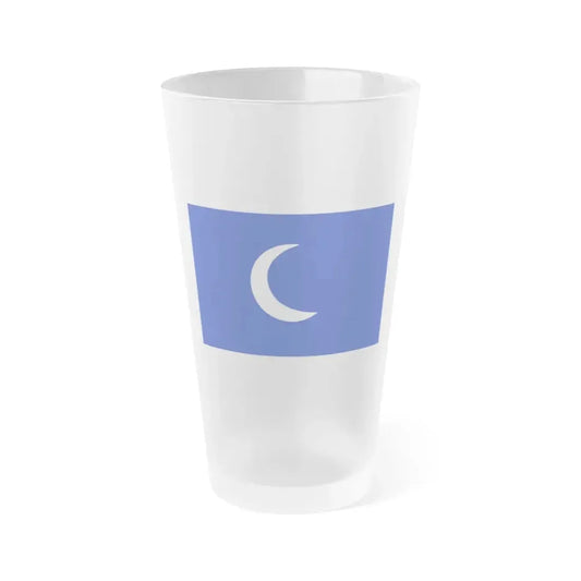 Flag of The Kingdom of Tlemcen - Frosted Pint Glass 16oz 16oz Frosted - Go Mug Yourself
