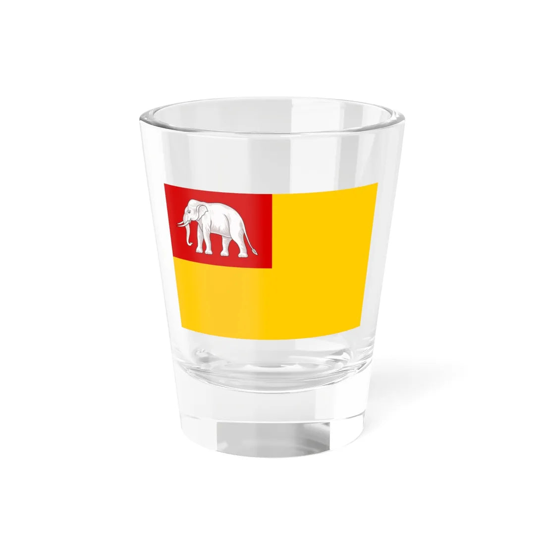 Flag of the Kingdom of Vientiane 1707-1828 (Cambodia) Shot Glass 1.5oz 1.5oz - Go Mug Yourself