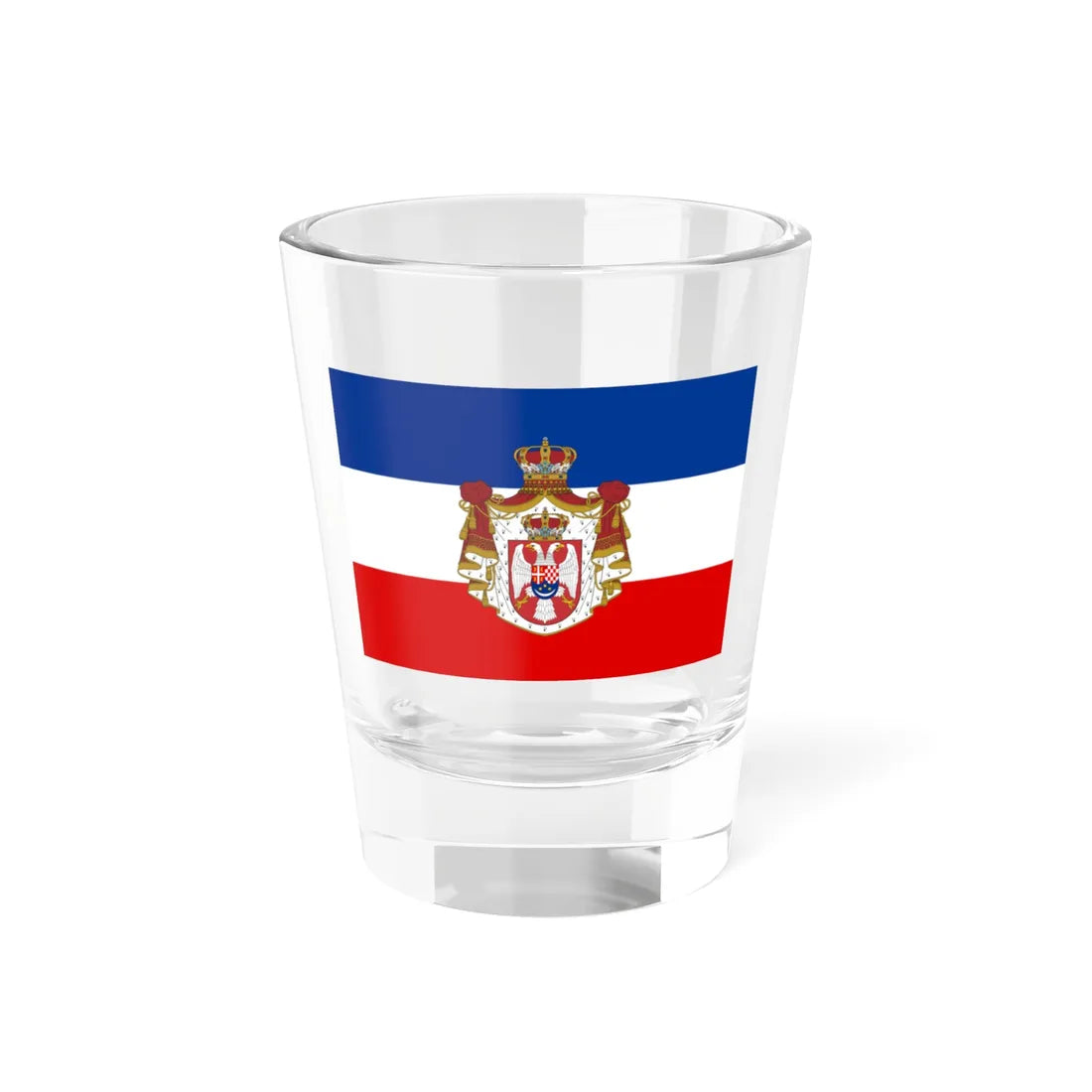 Flag of the Kingdom of Yugoslavia state (Yugoslavia) Shot Glass 1.5oz 1.5oz - Go Mug Yourself