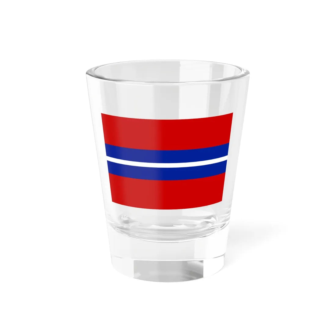 Flag of the Kirghiz Soviet Socialist Republic 1952-1991 Flag of Kyrgyzstan 19911992 2-3 reverse (Kyrgyzstan) Shot Glass 1.5oz 1.5oz - Go Mug Yourself