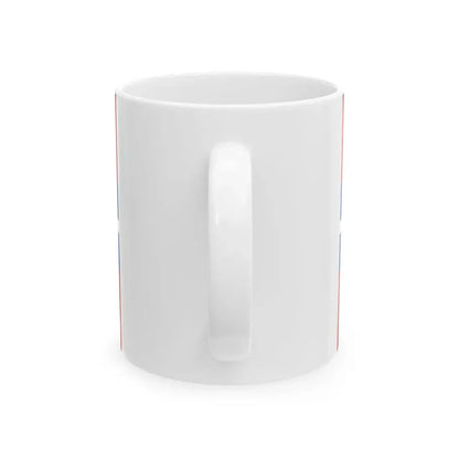 Flag of the Kirghiz Soviet Socialist Republic 1952-1991 Flag of Kyrgyzstan 19911992 2-3 reverse (Kyrgyzstan) White Coffee Mug - Go Mug Yourself