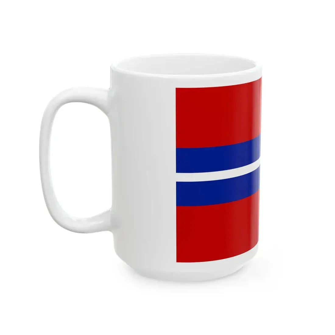 Flag of the Kirghiz Soviet Socialist Republic 1952-1991 Flag of Kyrgyzstan 19911992 2-3 reverse (Kyrgyzstan) White Coffee Mug - Go Mug Yourself