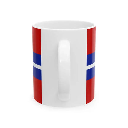 Flag of the Kirghiz Soviet Socialist Republic 1952-1991 Flag of Kyrgyzstan 19911992 reverse (Kyrgyzstan) White Coffee Mug - Go Mug Yourself