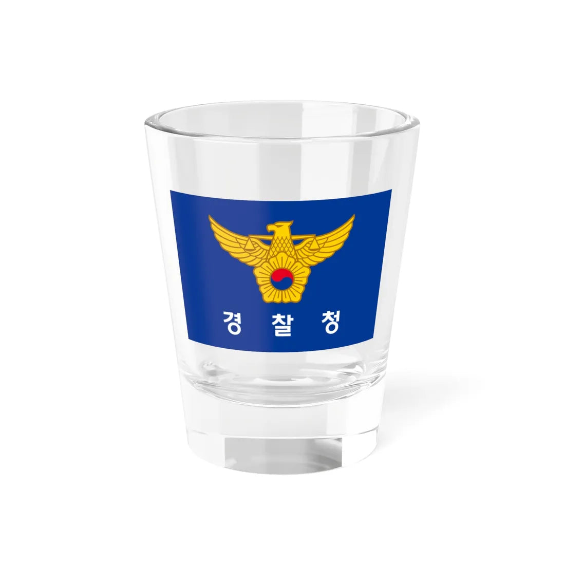 Flag of the Korean National Police Agency (Korea) Shot Glass 1.5oz 1.5oz - Go Mug Yourself