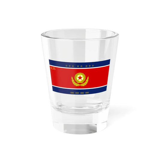 Flag of the Korean Peoples Army Ground Force 2012-2023 (Korea) Shot Glass 1.5oz 1.5oz - Go Mug Yourself