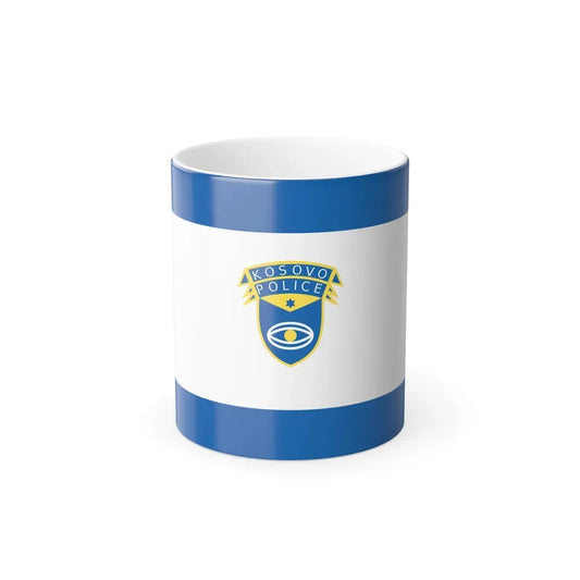 Flag of the Kosovo Police Service - Color Changing Coffee Mug 11oz - Go Mug Yourself