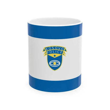 Flag of the Kosovo Police Service - White Coffee Mug 11oz - Go Mug Yourself