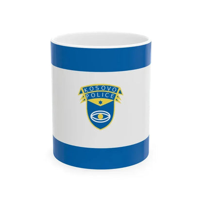 Flag of the Kosovo Police Service - White Coffee Mug 11oz - Go Mug Yourself