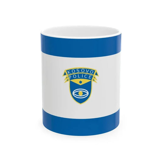 Flag of the Kosovo Police Service - White Coffee Mug 11oz - Go Mug Yourself