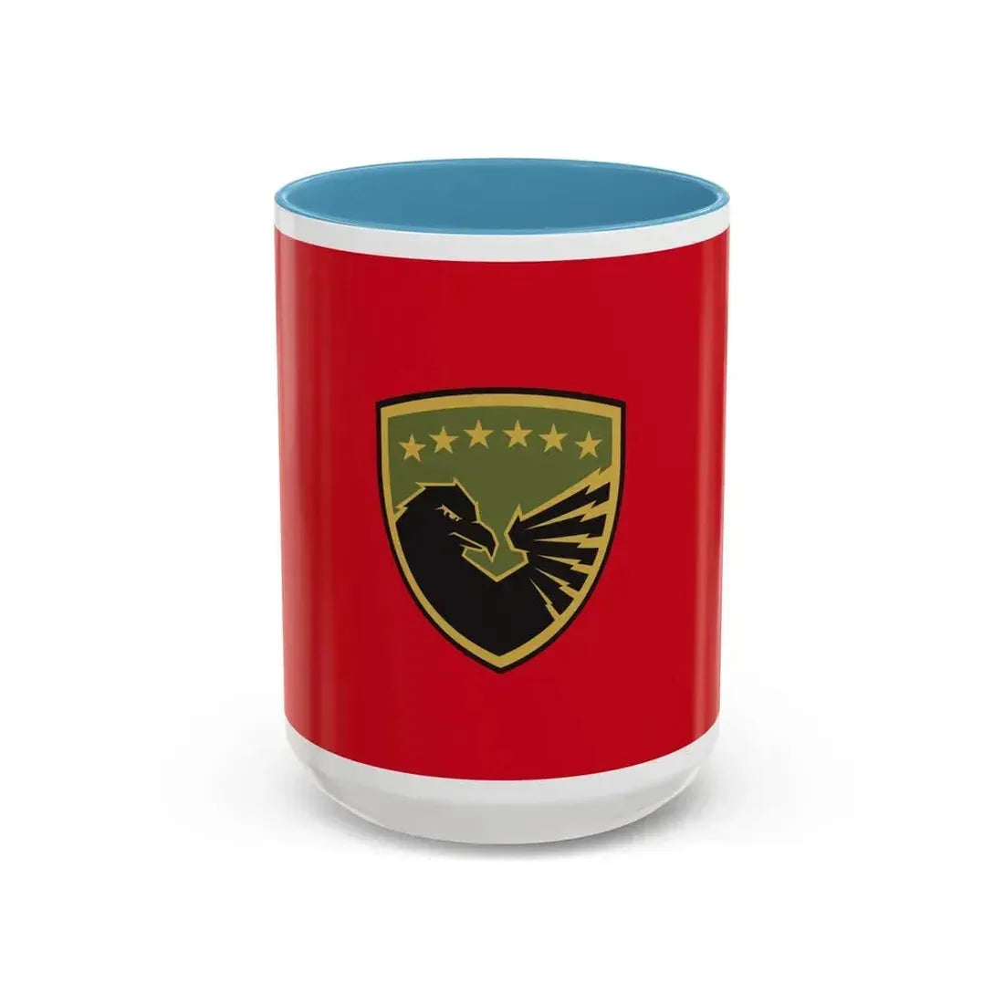 Flag of the Kosovo Security Force - Accent Coffee Mug 15oz Light Blue - Go Mug Yourself