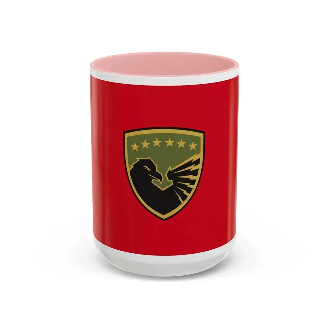 Flag of the Kosovo Security Force - Accent Coffee Mug 15oz Pink - Go Mug Yourself