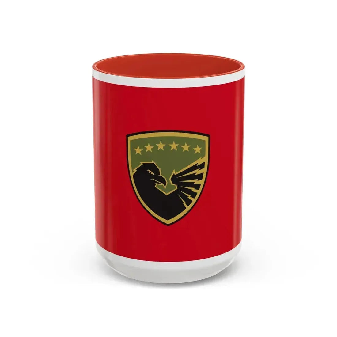 Flag of the Kosovo Security Force - Accent Coffee Mug 15oz Red - Go Mug Yourself