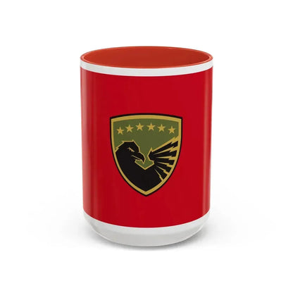 Flag of the Kosovo Security Force - Accent Coffee Mug 15oz Red - Go Mug Yourself