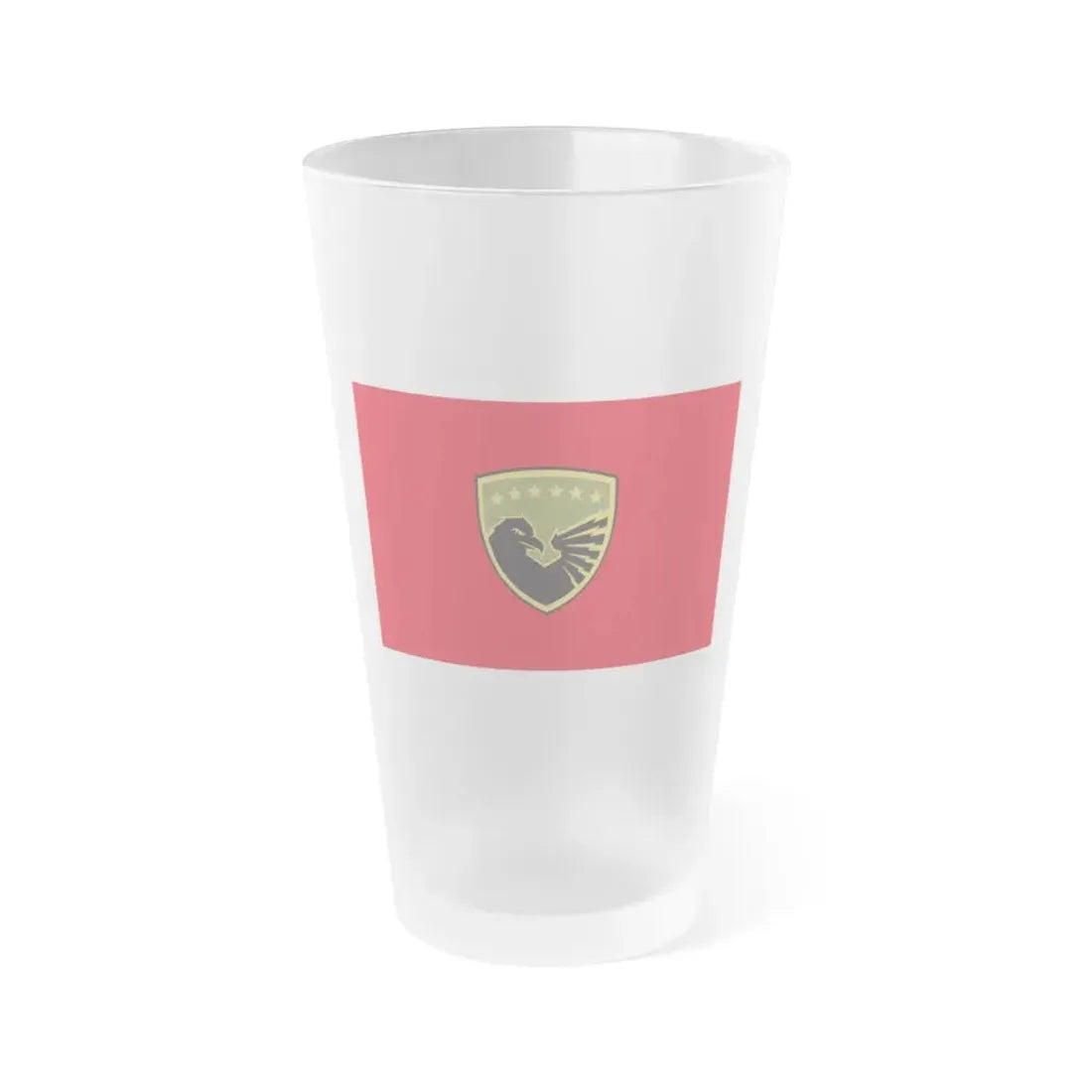 Flag of the Kosovo Security Force - Frosted Pint Glass 16oz 16oz Frosted - Go Mug Yourself