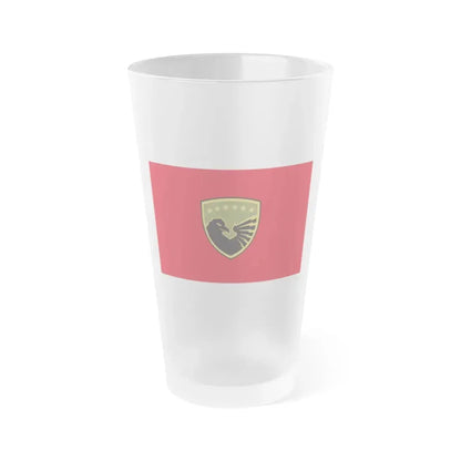 Flag of the Kosovo Security Force - Frosted Pint Glass 16oz 16oz Frosted - Go Mug Yourself