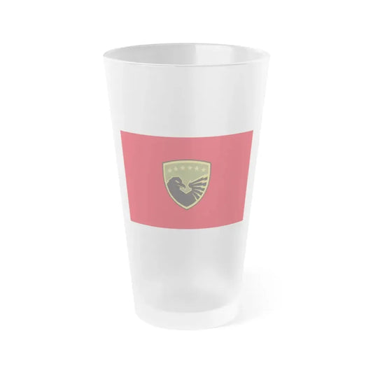 Flag of the Kosovo Security Force - Frosted Pint Glass 16oz 16oz Frosted - Go Mug Yourself