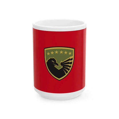 Flag of the Kosovo Security Force - White Coffee Mug 15oz - Go Mug Yourself