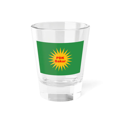 Flag of the Kurdistan Democratic Party North (Turkey) Shot Glass 1.5oz 1.5oz - Go Mug Yourself