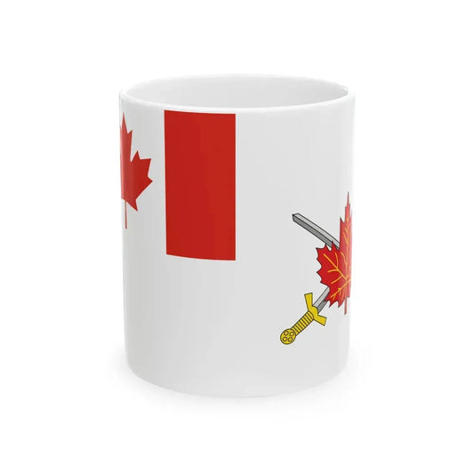 Flag of the Land Force Command 1998-2013 (Canada) White Coffee Mug 11oz - Go Mug Yourself