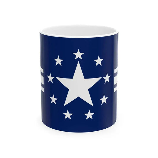 Flag of the Lao Neutralist Movement (Laos) White Coffee Mug 11oz - Go Mug Yourself