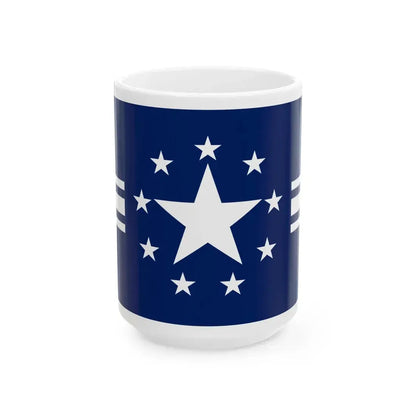 Flag of the Lao Neutralist Movement (Laos) White Coffee Mug 15oz - Go Mug Yourself