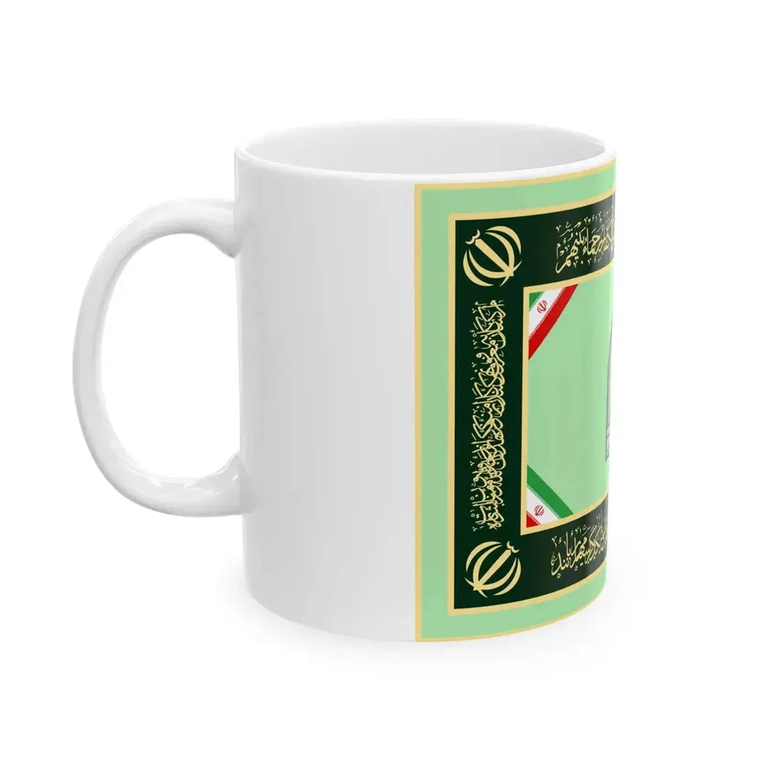 Flag of the Law Enforcement Force of the Islamic Republic of Iran (Iran) White Coffee Mug - Go Mug Yourself
