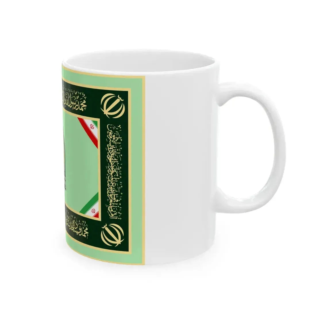 Flag of the Law Enforcement Force of the Islamic Republic of Iran (Iran) White Coffee Mug - Go Mug Yourself