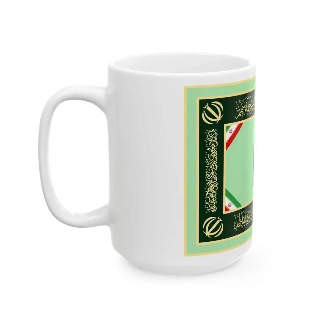 Flag of the Law Enforcement Force of the Islamic Republic of Iran (Iran) White Coffee Mug - Go Mug Yourself