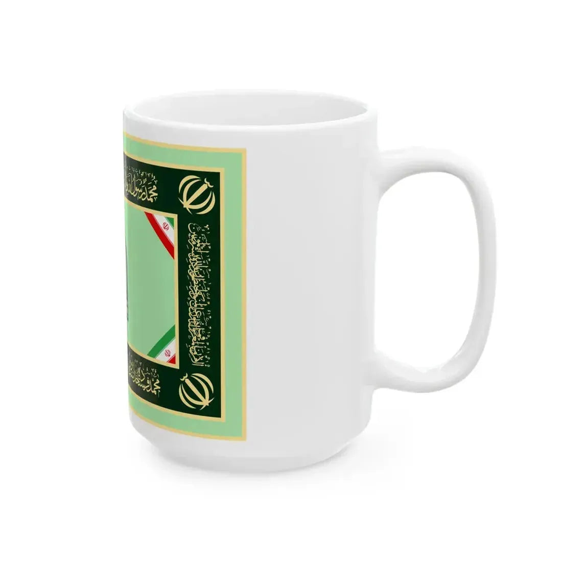 Flag of the Law Enforcement Force of the Islamic Republic of Iran (Iran) White Coffee Mug - Go Mug Yourself
