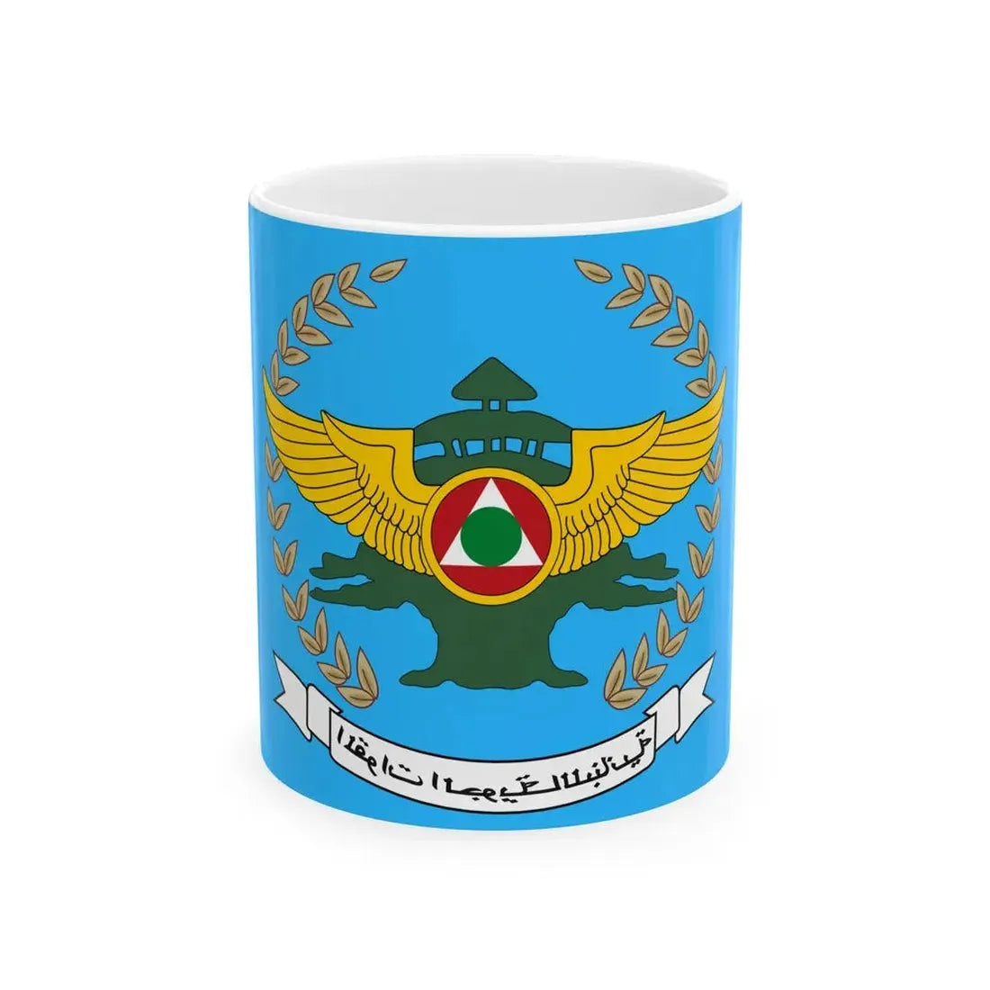 Flag of the Lebanese Air Force (Lebanon) White Coffee Mug 11oz - Go Mug Yourself
