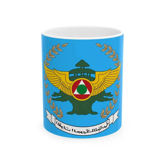 Flag of the Lebanese Air Force (Lebanon) White Coffee Mug 11oz - Go Mug Yourself