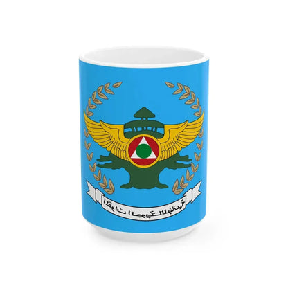 Flag of the Lebanese Air Force (Lebanon) White Coffee Mug 15oz - Go Mug Yourself