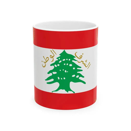 Flag of the Lebanese Armed Forces Front (Lebanon) White Coffee Mug 11oz - Go Mug Yourself