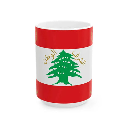 Flag of the Lebanese Armed Forces Front (Lebanon) White Coffee Mug 15oz - Go Mug Yourself
